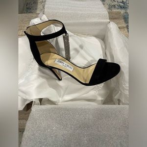 Jimmy Choo Black Crystal Chandelier Shoes